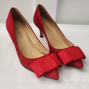Talbots Erica Bow Suede Kitten Heel